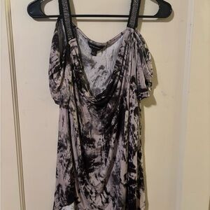 Rock & Republic Monochrome Tie-Dye Top